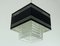 Glass and Back Perforated Metal Ceiling Lamp, 1960s, Image 7