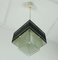 Glass and Back Perforated Metal Ceiling Lamp, 1960s, Image 6