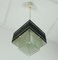 Glass and Back Perforated Metal Ceiling Lamp, 1960s, Immagine 6