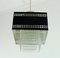 Glass and Back Perforated Metal Ceiling Lamp, 1960s 4
