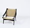 Danish Modern Black Lacquered Beech Lounge Chair by Illum Wikkelsø for Niels Eilersen, 1950s 7