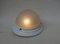 Vintage Art Deco Porcelain Satin Glass Dome with Star Cut Ceiling Lamp 6