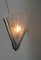 Vintage Art Deco Wandlampen aus geätztem Glas & vernickeltem Metall von Frontisi, 2er Set 8