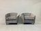 Italian Armchairs in Grey Velvet by Lorenzo Bergallo for Fratelli Bergallo, 1950s, Set of 2 11