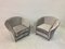 Italian Armchairs in Grey Velvet by Lorenzo Bergallo for Fratelli Bergallo, 1950s, Set of 2 8