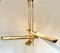 Large Brass Chandelier by Lucien Gau for Maison Lucien Gau, 1980s, Immagine 1
