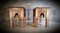 Tavolini Gothic Revival in quercia, set di 2, Immagine 5