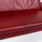 Red Leather 3-Seater Rossini Sofa from Koinor, Image 4