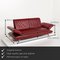 Red Leather 3-Seater Rossini Sofa from Koinor 2