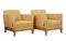 Art Deco Elm and Birch Club Armchairs, Set of 2 1