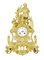 Horloge de Manteau Figurale 19ème Siècle en Verre Doré et Marbre, France 1