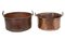 Large Victorian Copper Cooking Vessels, Set of 2, Image 1