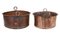 Large Victorian Copper Cooking Vessels, Set of 2, Image 2