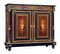 19th Century French Marble Top Inlaid Amboyna Sideboard 1