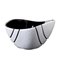 Murano Kunstglas Vase in Schwarz & Weiß von Ferro für Davide Dona 1