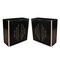 Tall Black Lacquer Cabinets, 1960s, Set of 2 1
