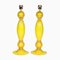 Lámparas de mesa de cristal de Murano amarillo dorado y dorado de Alberto Dona, años 80. Juego de 2, Imagen 1