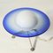 Blue and White Glass Murano Satellite Table Lamp, 1960s 3
