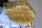 Rectangular Shape Amber Color Triedri Chandelier from Venini, 1960s 4