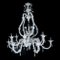 Mid-Century Modern Glass Rezzonico Chandelier 6