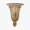 Mid-Century Wandlampen aus Gold & Klarglas von Barovier & Toso, 2er Set 4