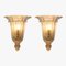 Mid-Century Gold and Clear Glass Wall Lights by Barovier & Toso, Set of 2, Image 1