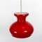 Plafonnier Rouge en Verre Opalin 3