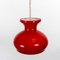Red Opaline Glass Ceiling Lamp 3