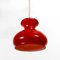 Rote Deckenlampe aus Opalglas 2