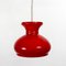 Red Opaline Glass Ceiling Lamp 1