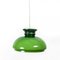 Green Opaline Glass Ceiling Lamp 1