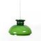 Green Opaline Glass Ceiling Lamp, Immagine 1