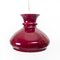 Maroon Opalglas Deckenlampe 1