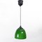 Green Glass Ceiling Lamp, 1970s 1