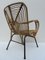 Fauteuil Mid-Century en Rotin, Pays-Bas, 1960s 6