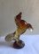 Amber and Transparent Murano Glass Prancing Horse Sculpture with Gold Leaf by Archimede Seguso for Seguso Vetri d'Arte, 1940s, Image 1