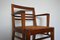 French Oak and Rush Desk Chair by René Gabriel, 1940s, Image 7
