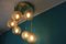Mid-Century Short 6-Light Chandelier in Brass and Golden Murano Glass Globes, 1980s, Image 12