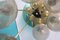 Mid-Century Short 6-Light Chandelier in Brass and Golden Murano Glass Globes, 1980s 5