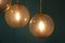 Mid-Century Short 6-Light Chandelier in Brass and Golden Murano Glass Globes, 1980s 11