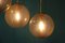 Mid-Century Short 6-Light Chandelier in Brass and Golden Murano Glass Globes, 1980s, Image 11