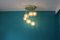 Mid-Century Short 6-Light Chandelier in Brass and Golden Murano Glass Globes, 1980s, Image 10