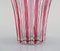 Vaso Art Deco in vetro rosa e rosa di Pierre a'Avesn, anni '40, Immagine 5