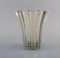 Art Deco Clear Art Glass Vase by Pierre d'Avesn, 1940s 2