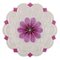 Antique Meissen Plate with Floral Motif and Purple Decoration, 19th Century, Image 1