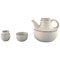 Stig Lindberg for Gustavsberg Birka Teapot with Sugar & Cream Set, Set of 3, Image 1