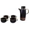 Carl-Harry Stålhane for Rörstrand Viking Coffee Pot and Cups, 1960s, Set of 5, Image 1