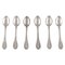 Antique Georg Jensen Lily of the Valley Coffee Spoons in Silver, Set of 6 1