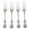 Lunch Forks in Silver 830 by Karl Almgren, Sweden, 1931, Set of 4 1