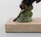Art Deco Sculpture of Jumping Bucks in Patinated Metal on Marble Base, 1930s 5